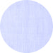 Round Solid Blue Modern Rug, abs1502blu