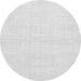 Round Solid Gray Modern Rug, abs1502gry