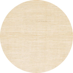 Round Abstract Deep Peach Orange Solid Rug, abs1502