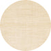 Round Abstract Deep Peach Orange Solid Rug, abs1502