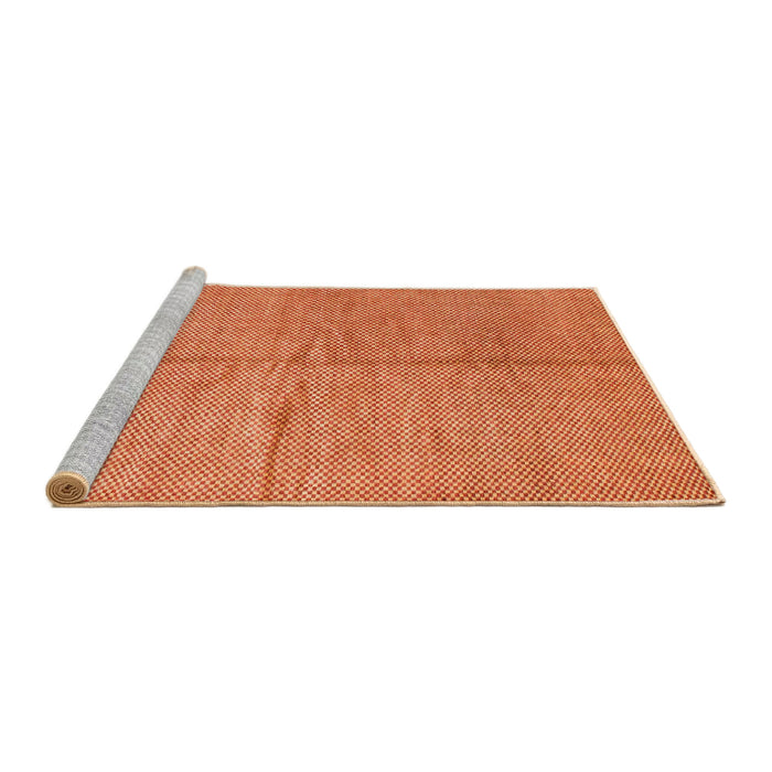 Sideview of Machine Washable Abstract Orange Rug, wshabs1503