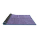 Sideview of Abstract Blue Modern Rug, abs1503blu