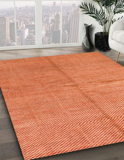 Abstract Orange Modern Rug in Family Room, abs1503