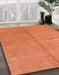 Abstract Orange Modern Rug in Family Room, abs1503