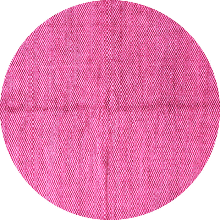 Round Abstract Pink Modern Rug, abs1503pnk
