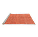 Sideview of Machine Washable Abstract Orange Modern Area Rugs, wshabs1503org