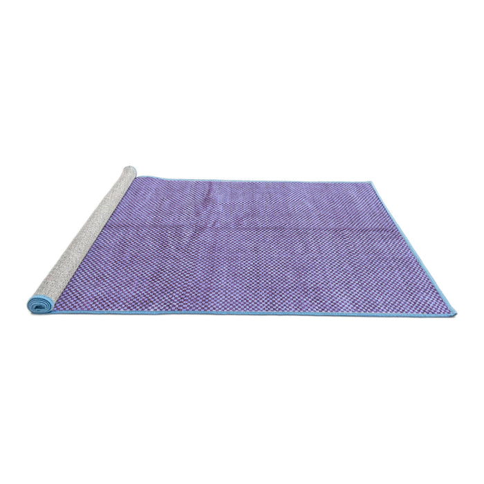 Sideview of Machine Washable Abstract Blue Modern Rug, wshabs1503blu