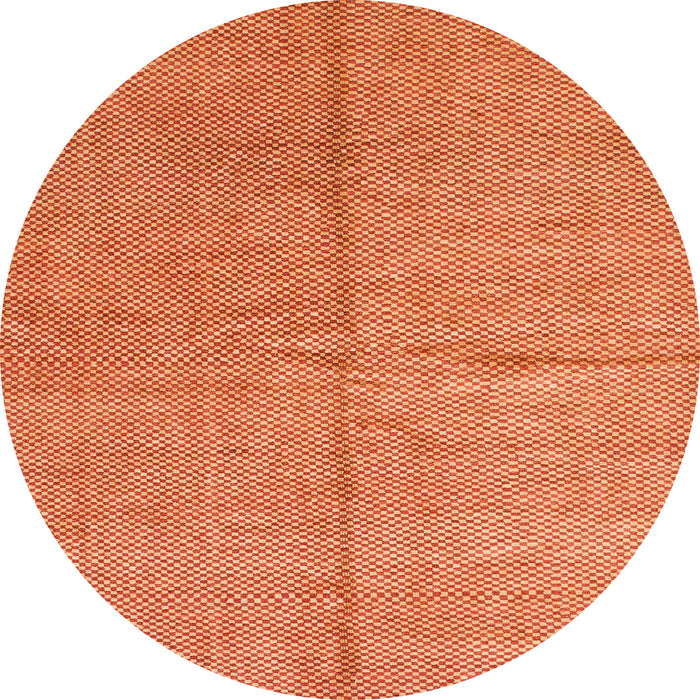 Round Abstract Orange Modern Rug, abs1503