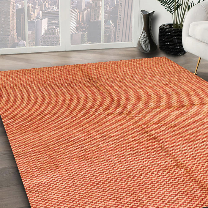 Machine Washable Abstract Orange Rug in a Family Room, wshabs1503