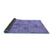 Sideview of Patchwork Blue Transitional Rug, abs1504blu