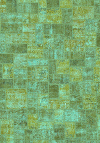 Patchwork Turquoise Transitional Rug, abs1504turq