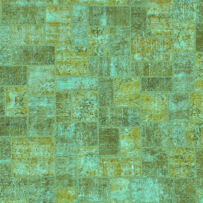Patchwork Turquoise Transitional Rug, abs1504turq