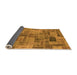 Sideview of Patchwork Orange Transitional Rug, abs1505org