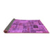 Sideview of Patchwork Purple Transitional Rug, abs1505pur