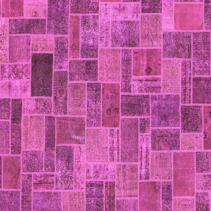 Square Patchwork Pink Transitional Rug, abs1505pnk