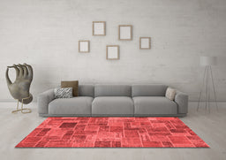 Transitional Red Washable Rugs