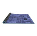 Sideview of Patchwork Blue Transitional Rug, abs1505blu