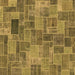 Square Patchwork Brown Transitional Rug, abs1505brn