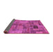 Sideview of Patchwork Pink Transitional Rug, abs1505pnk