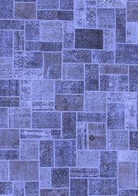 Patchwork Blue Transitional Rug, abs1505blu