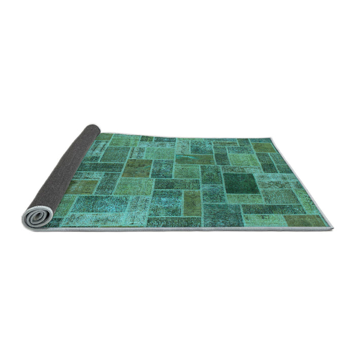 Sideview of Patchwork Light Blue Transitional Rug, abs1505lblu