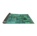 Sideview of Patchwork Light Blue Transitional Rug, abs1505lblu