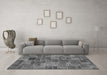 Machine Washable Patchwork Gray Transitional Rug in a Living Room,, wshabs1505gry