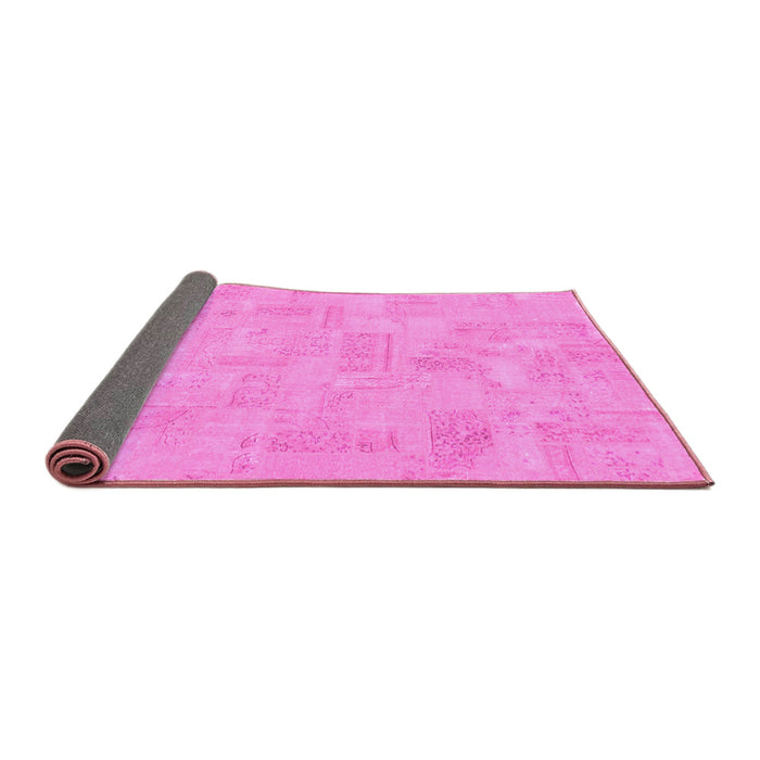 Sideview of Abstract Pink Modern Rug, abs1506pnk