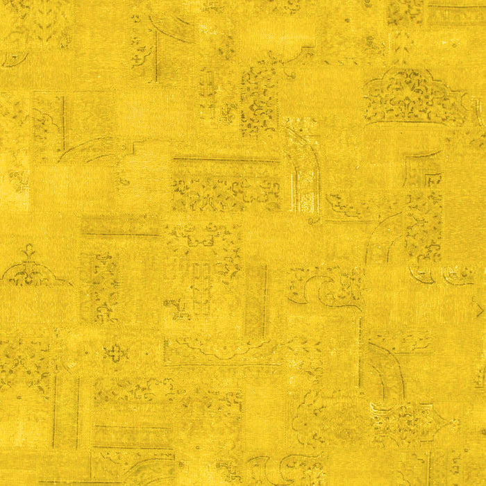 Machine Washable Abstract Yellow Modern Rug, wshabs1506yw