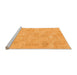 Sideview of Machine Washable Abstract Orange Modern Area Rugs, wshabs1506org