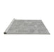 Sideview of Machine Washable Abstract Gray Modern Rug, wshabs1506gry