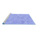 Sideview of Machine Washable Abstract Blue Modern Rug, wshabs1506blu