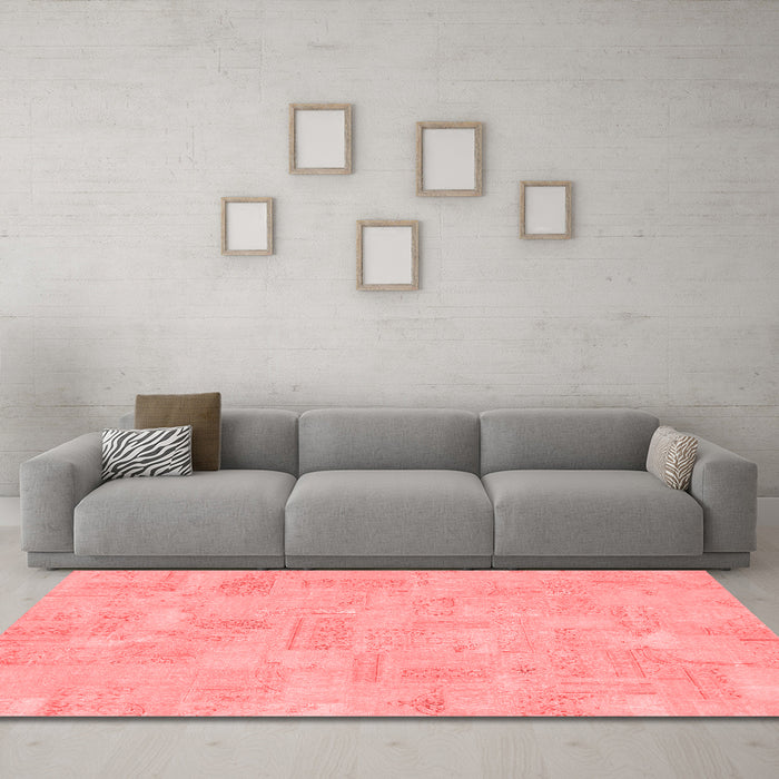 Modern Red Washable Rugs