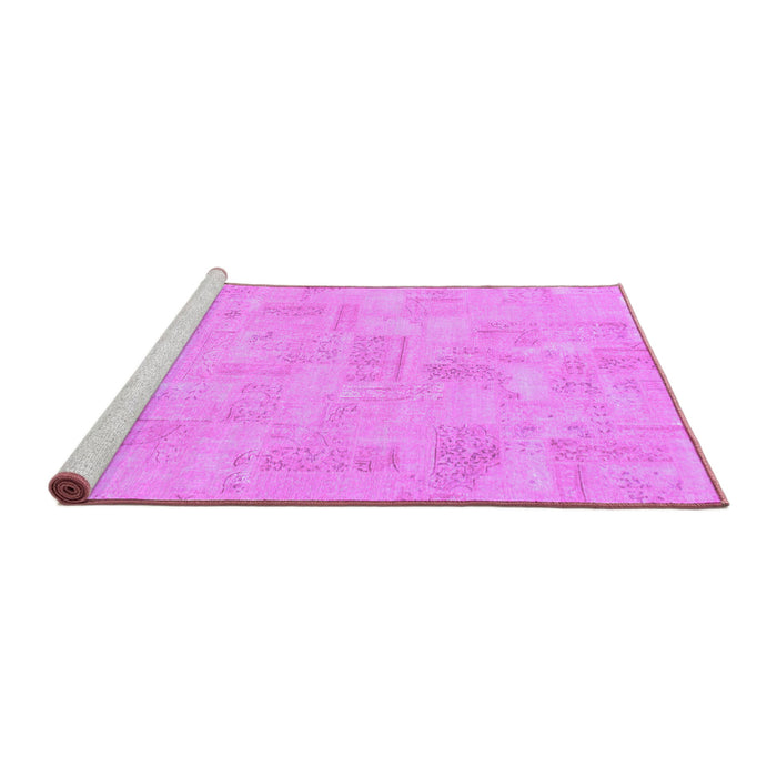Sideview of Machine Washable Abstract Purple Modern Area Rugs, wshabs1506pur