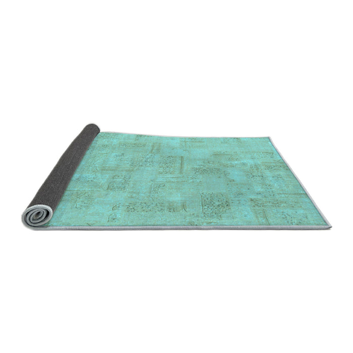 Sideview of Abstract Light Blue Modern Rug, abs1506lblu