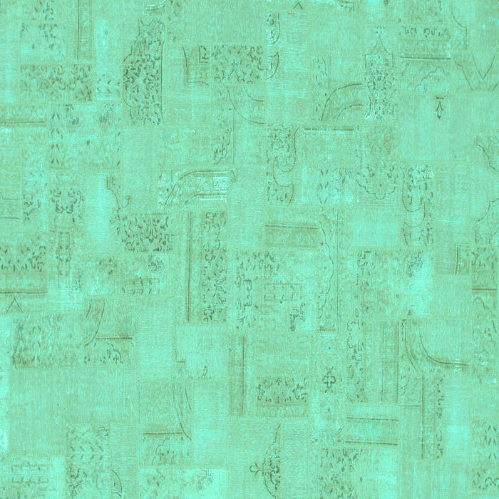 Square Abstract Turquoise Modern Rug, abs1506turq