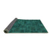 Sideview of Persian Turquoise Bohemian Rug, abs1507turq