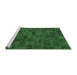 Sideview of Machine Washable Persian Emerald Green Bohemian Area Rugs, wshabs1507emgrn