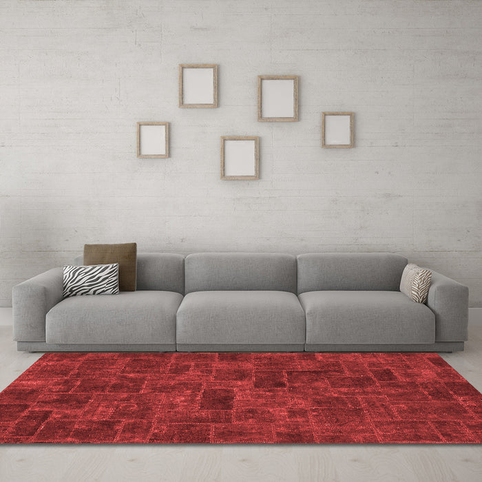 Bohemian Red Washable Rugs