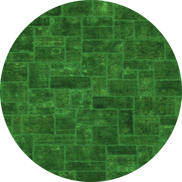 Round Persian Green Bohemian Rug, abs1507grn