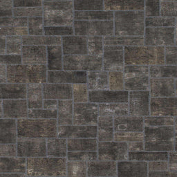 Square Abstract Carbon Gray Persian Rug, abs1507