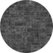 Round Persian Gray Bohemian Rug, abs1507gry