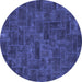 Round Persian Blue Bohemian Rug, abs1507blu