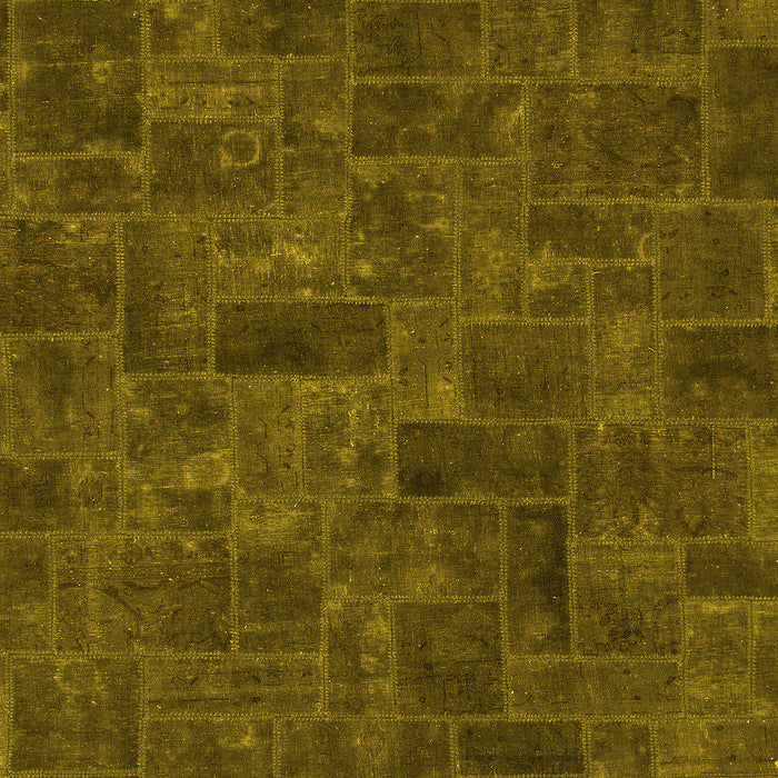 Machine Washable Persian Yellow Bohemian Rug, wshabs1507yw