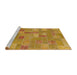 Sideview of Machine Washable Abstract Yellow Rug, wshabs1508