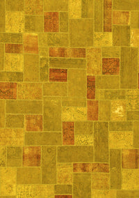 Patchwork Yellow Transitional Rug, abs1508yw