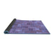 Sideview of Patchwork Blue Transitional Rug, abs1508blu