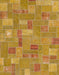 Abstract Yellow Patchwork Rug, abs1508