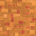 Square Patchwork Orange Transitional Rug, abs1508org