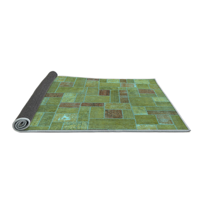 Sideview of Patchwork Light Blue Transitional Rug, abs1508lblu